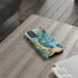 Aquamarine inspired Geode in Watercolor - Impact Resistant Phone Case